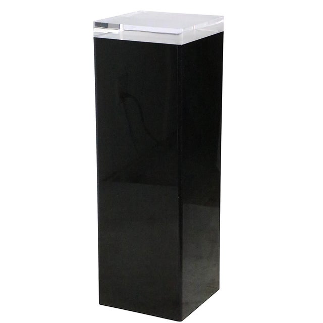 Vintage Lucite Black and Clear Pedestal C. 1970's For Sale - Image 13 of 16