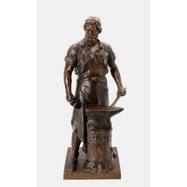 Brown Wilhelm Albermann, The Blacksmith of Solingen, 1895, Zinc For Sale - Image 8 of 8