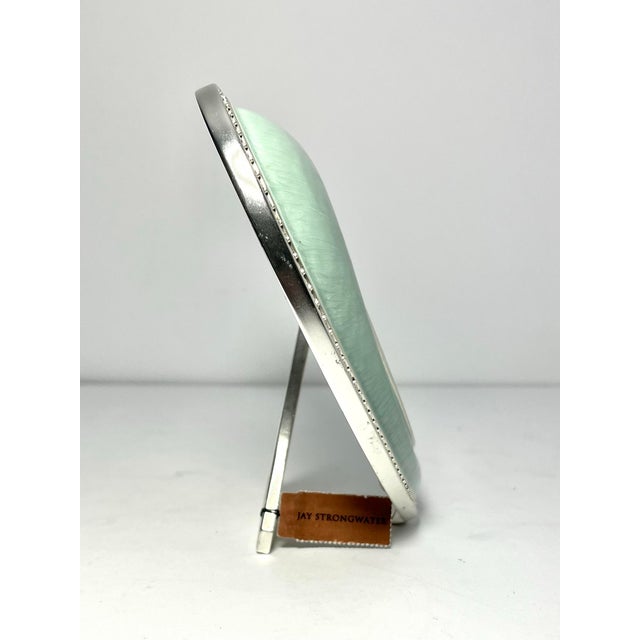 Jay Strongwater Enamel & Crystal Baby Blue Pale Chantal Heart Picture Frame For Sale In Dallas - Image 6 of 10