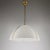 Large White Plastic and Brass Pendant Lamp by Siva Poggibonsi for Arcobaleno, Italy, 1960s For Sale - Image 6 of 11
