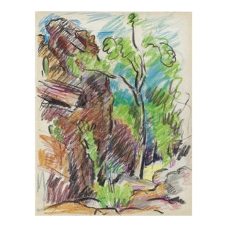 1940s Grace Spongberg Sabino Canyon Arizona Drawing For Sale