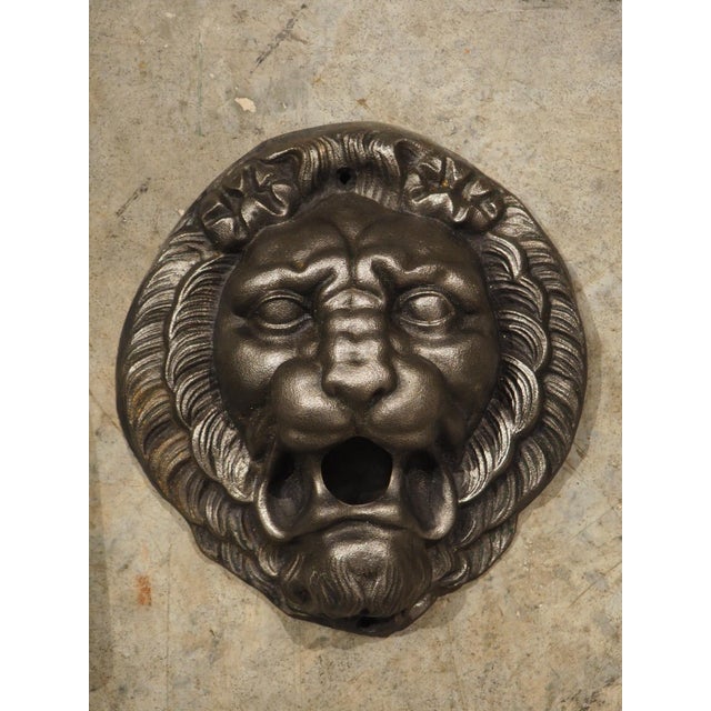 Circa 1920s French Cast Iron Lion Fountain Feature, Spout For Sale - Image 10 of 13