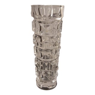1980s Cristal D Arques Crystal Vase Made in France For Sale