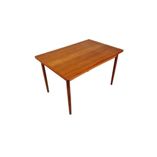 Danish Dining Table Rectangular Teak Table with Two Extension Leaves by N&R Möbler, Denmark, 1960s For Sale
