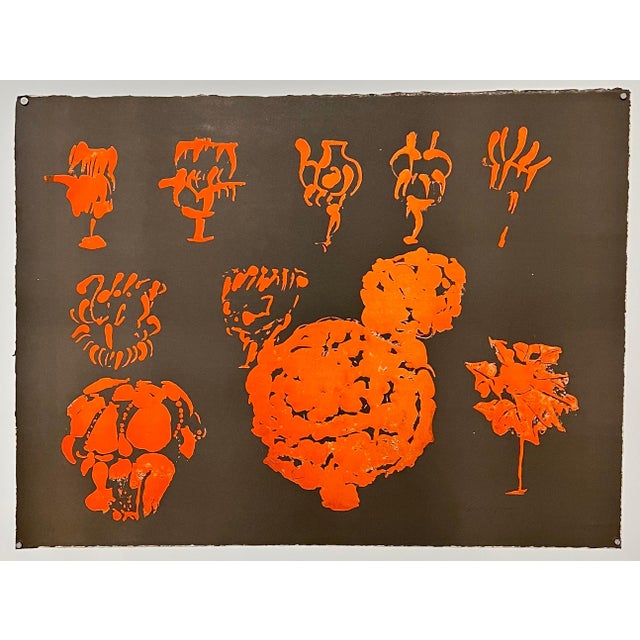 Pietro Consagra, Pietro Consagra Italian Mod Abstract Expressionist Forma Art Informel Lithograph, 1960's-1970's For Sale - Image 4 of 8