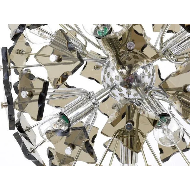 Metal Mid-Century Italian Sputnik Chandelier from Fontana Arte, 1960s For Sale - Image 7 of 11
