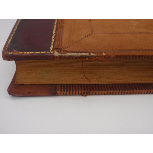 Antique Extra Large Leather Bank Journal Ledger #7 New York 1894-1896 For Sale In Wichita - Image 6 of 15