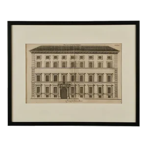 German Engraving, "Palace of the Emperor Justinian", Circa 1800