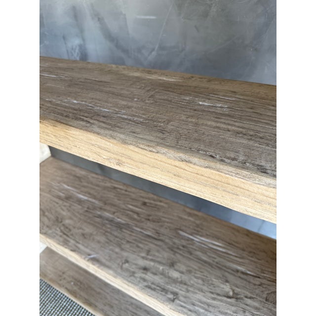 Reclaimed Elm Wood Bookcase in a Natural Finish For Sale - Image 12 of 13