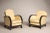 The entire ensemble features elegant black leather details contrasted by ivory-colored leather cushions. One of the...