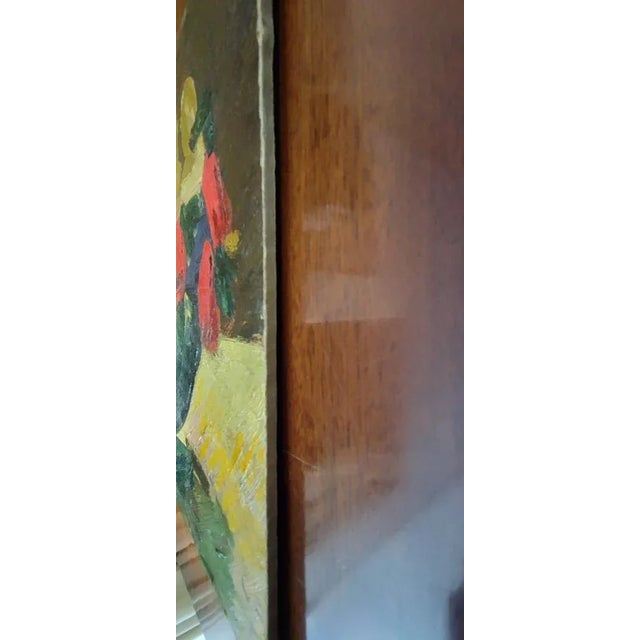 C.A., Composition printanière, 1947, Oil on Cardboard For Sale - Image 7 of 9