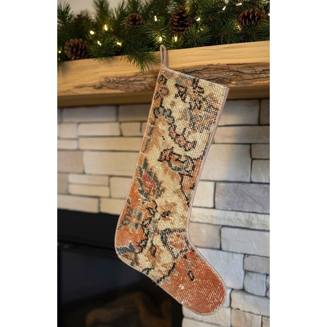 Turkish Rug Christmas Stocking, Handmade Vintage Anatolian Wool, Boho ...