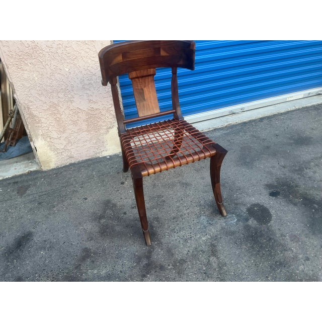 Mid Century Modern Walnut Klismos Chair For Sale - Image 4 of 9