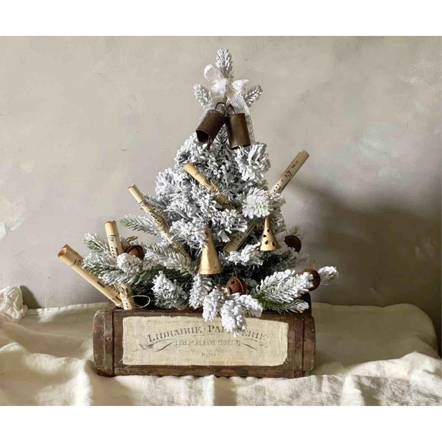Vintage Wooden and Iron Brick Mold with Christmas Decoration, 1930s For Sale - Image 16 of 16