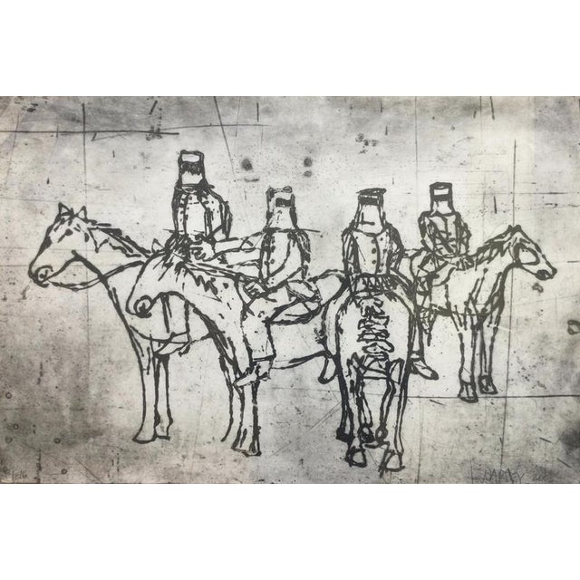 Todd Narbey, Ted Kelly, the horsemen, 2003, Drypoint and Carborundum For Sale - Image 7 of 7