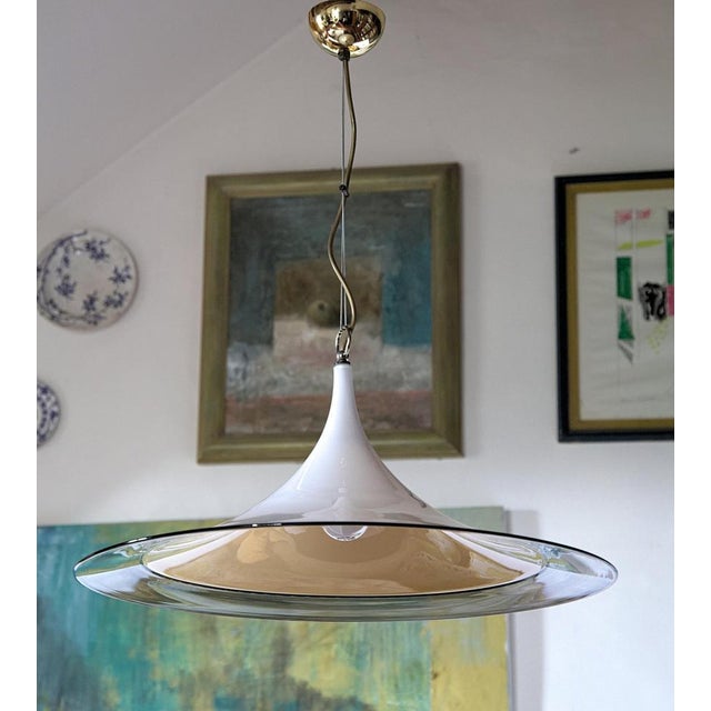 1980s Opal Layered Amber Lamp by Lino Tagliapietra for Effetre, 1980s For Sale - Image 5 of 18
