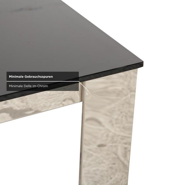 Glass and Leather Dining Table and Chairs from Bacher, Set of 9 For Sale - Image 13 of 18