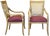 A beautiful pair of Kreiss Luxury Empire style arm chairs. Made from mahogany with a wicker inset backing and swooping...