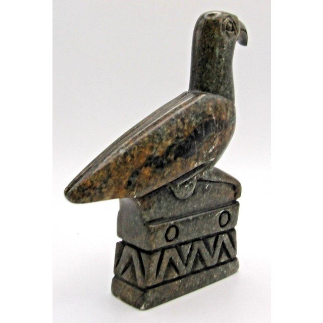 Hand Carved Great Zimbabwe Bird Soapstone Sculpture by Shona Artisan Takesure For Sale - Image 9 of 12