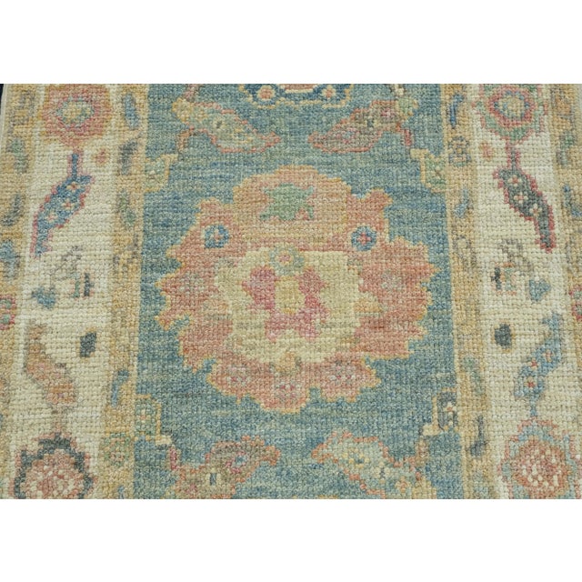 Turkish Turkish Oushak Runner Rug 2'3" x 5'11" #17529 For Sale - Image 3 of 8