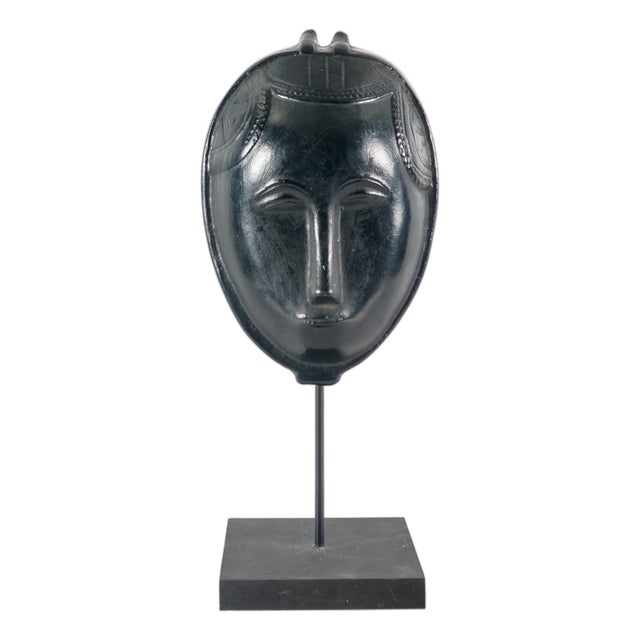 Roger Capron, Mask No. 2, France, 1960s, Glazed Ceramic For Sale