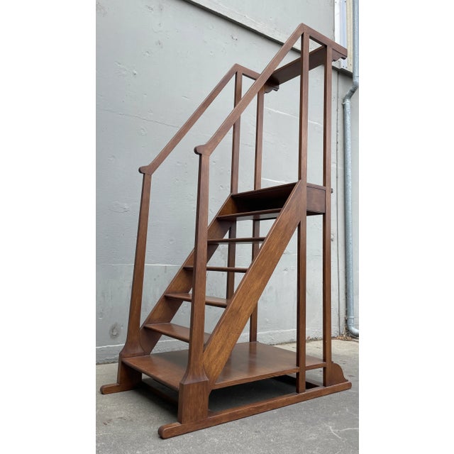 Micah Heimlich English Wooden Library Ladder For Sale - Image 13 of 13