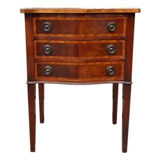 Mid 20th Century Hepplewhite Style Crossbanded Inlaid Mahogany Work Table For Sale