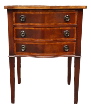Mid 20th Century Hepplewhite Style Crossbanded Inlaid Mahogany Work Table