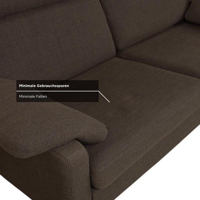 Mud Brown Fabric Conseta Two-Seater Sofa from Cor For Sale - Image 10 of 16