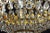 Crystal and Brass Chandelier, Italy, 1930s For Sale - Image 9 of 18