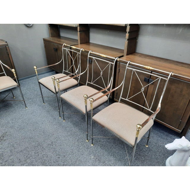 Metal Regency Wrought Iron Armchair by Alberto Orlandi, Italy, 1970s For Sale - Image 7 of 18