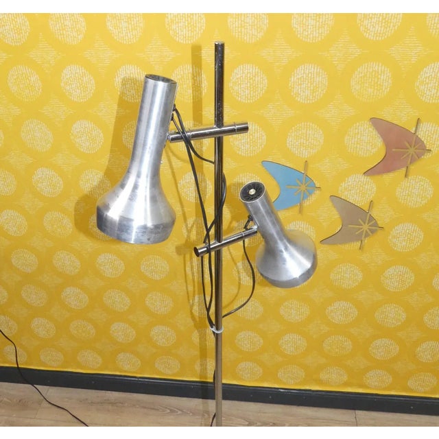 Metallic Silver Floor Lamp from SLZ Swisslamps International, 1970s For Sale - Image 11 of 12