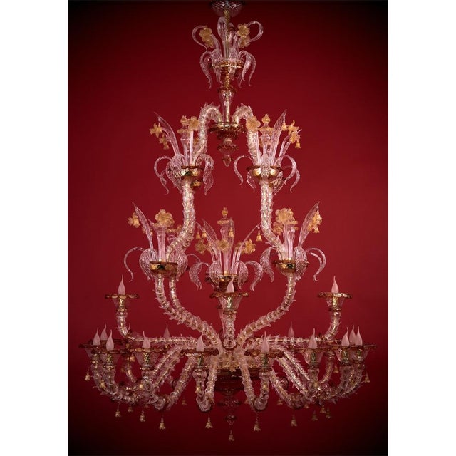 Glass Murano Chandelier by Atelier Iskra for Ribes For Sale - Image 7 of 8