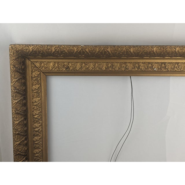 Wood Early 20th Century Ornate Gilt Wood & Gesso Layered Picture Frame, C. 1900–1920 For Sale - Image 7 of 14