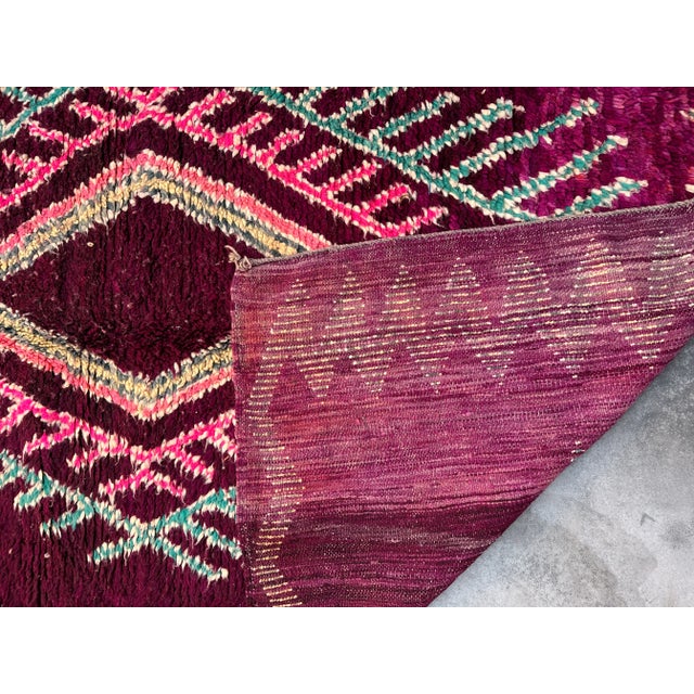 Tribal Moroccan Tribal Boujad Rug - 5'9" X 10'0" Ft For Sale - Image 3 of 9