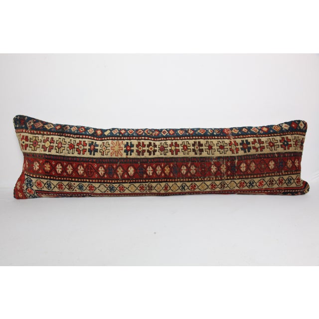 Antique Caucasian Rug Pillow Cover for Moder Home Decoration -13'' X 47'' For Sale - Image 11 of 13