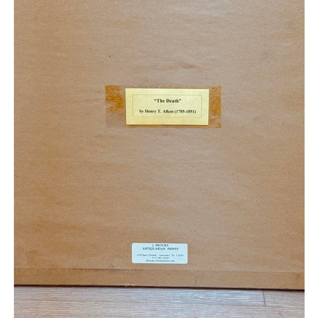 Antique Traditional Equestrian Fox Hunt "The Death" Framed Lithograph For Sale - Image 13 of 13