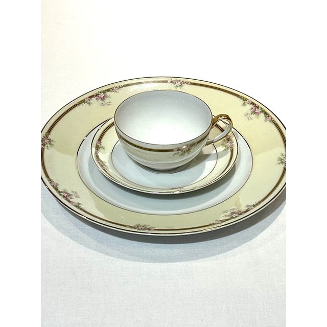 Ceramic 6 Sets of Vintage Tea Cups, Saucers, and Plates For Sale - Image 7 of 18