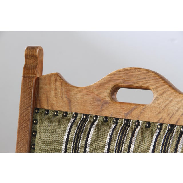Vintage Brutalist Danish Oak Dining Chairs by Henning Kjærnulf, 1960s, Set of 6 For Sale - Image 10 of 17