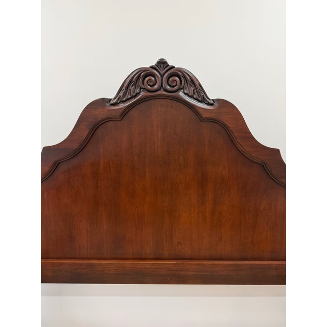 Thomasville King Size Mahogany Cherry Four Poster Bed For Sale - Image 10 of 12