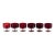 Vintage French Luminarc Ruby Red Coupe Glasses — Set of 6 For Sale