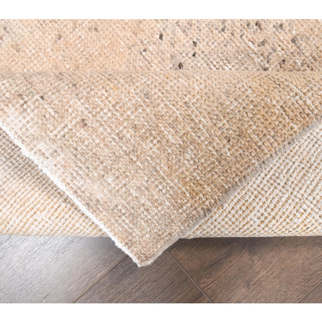 Textile 1960s Orange Geometric Turkish Hand-Knotted Runner For Sale - Image 7 of 8