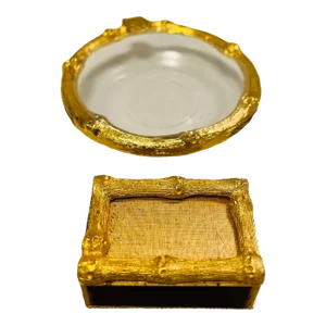 Mid 20th Century Tres Chic Mid-Century Ashtray & Matching Matchbox Cover - 2 Pieces