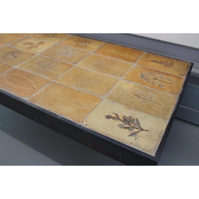 Ceramic Vintage French Coffee Table with Ceramic Top by Roger Capron, 1970s For Sale - Image 7 of 18