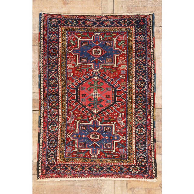Antique Persian Heriz Rug, 03'01 X 04'04 For Sale - Image 10 of 10