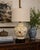 Late 20th Century Late 20th Century Hand-Painted Floral Porcelain Table Lamp With Linen Drum Shade — 28” For Sale - Image 5 of 5
