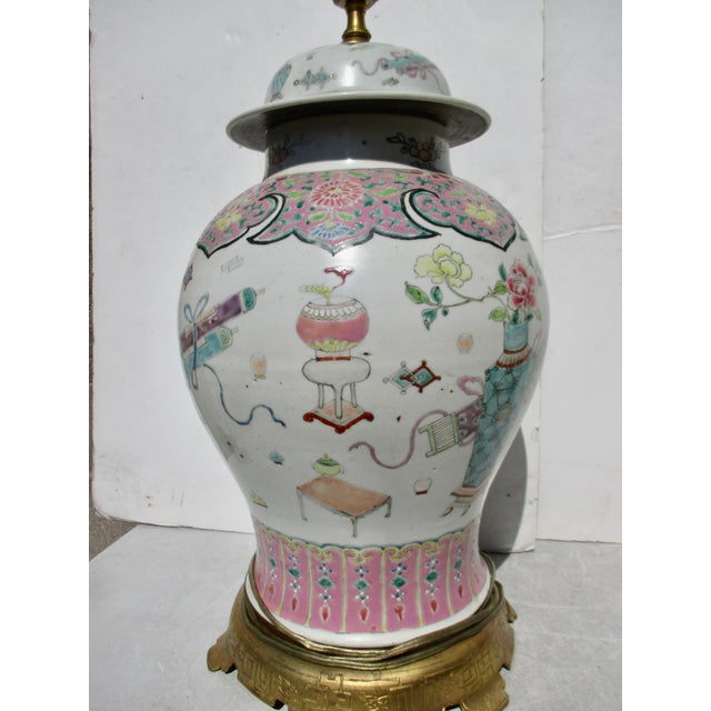 Early 18th Century Chinese Yongzheng Porcelain Ginger Jar Lamp For Sale In New York - Image 6 of 14