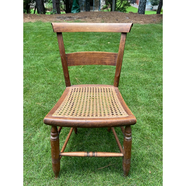 1900 - 1909 Vintage Caned Seat Chairs, Set of 4 For Sale - Image 5 of 11