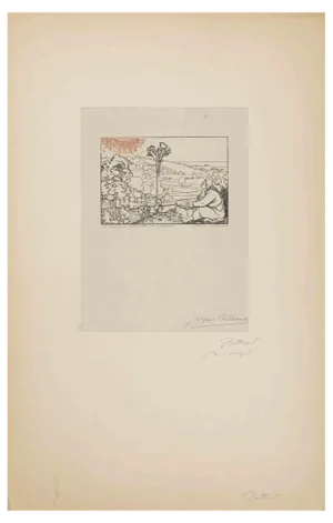 Jacques Bethand, Landscape, Woodcut, Early 20th Century