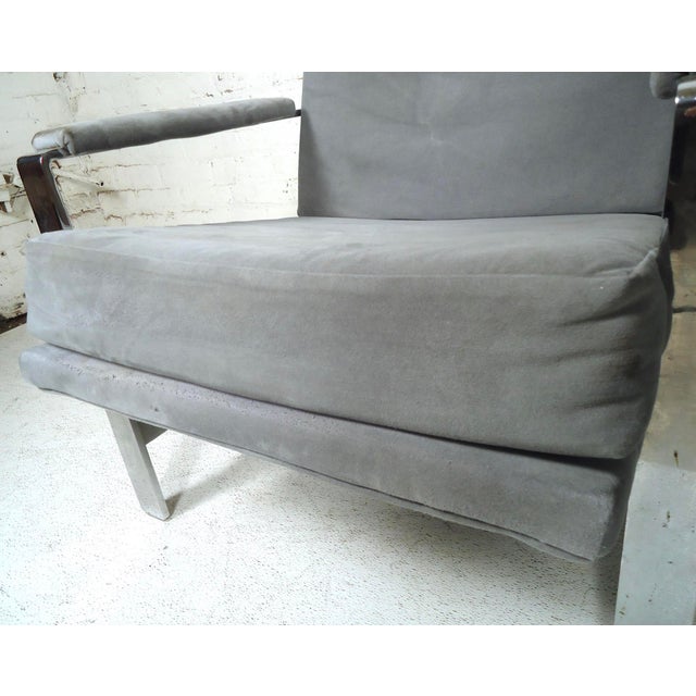 Vintage Mid-Century Attributed to Milo Baughman Flat Bar Lounge Chair For Sale In New York - Image 6 of 9